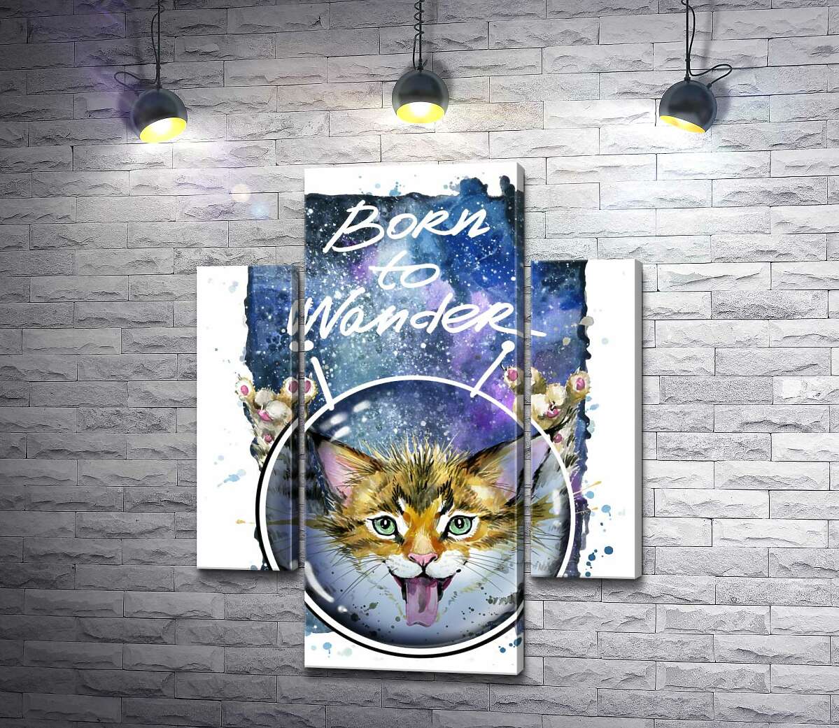Модульная картина ArtPoster Рыжий котенок в шлеме среди космоса с надписью "born to wander" 80x104 см Модуль №7
Модульная картина ArtPoster Рыжий котенок в шлеме среди космоса с надписью "born to wander" 80x104 см Модуль №7