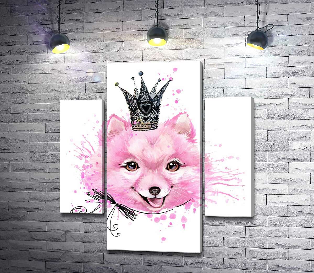 Модульная картина ArtPoster Розовая собака в ажурной короне 131x144 см Модуль №7
Модульная картина ArtPoster Розовая собака в ажурной короне 131x144 см Модуль №7