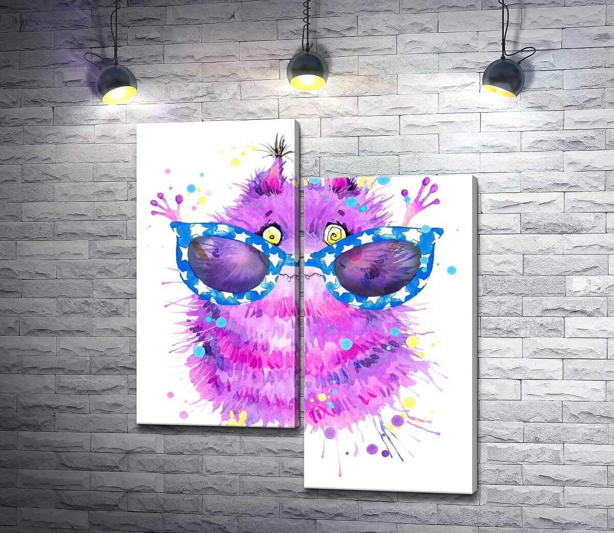 Модульная картина ArtPoster Пушистый фиолетовый монстр в больших синих очках 130x155 см Модуль №5
Модульная картина ArtPoster Пушистый фиолетовый монстр в больших синих очках 130x155 см Модуль №5
