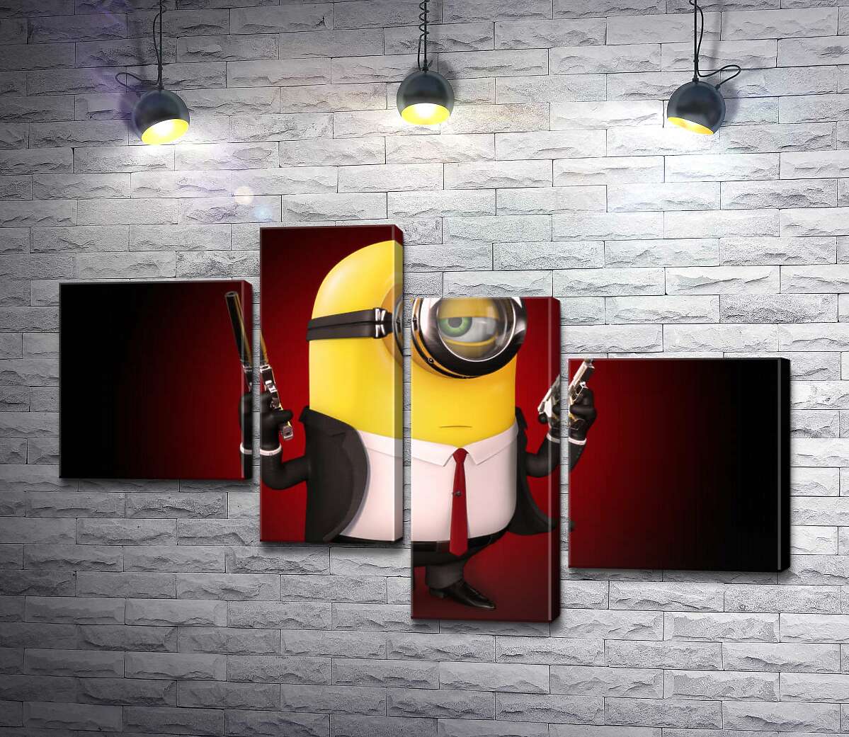 Модульная картина ArtPoster Самоуверенный миньон Хитман (Hitman minion) в костюме с пистолетами 100x65 см Модуль №20
Модульная картина ArtPoster Самоуверенный миньон Хитман (Hitman minion) в костюме с пистолетами 100x65 см Модуль №20