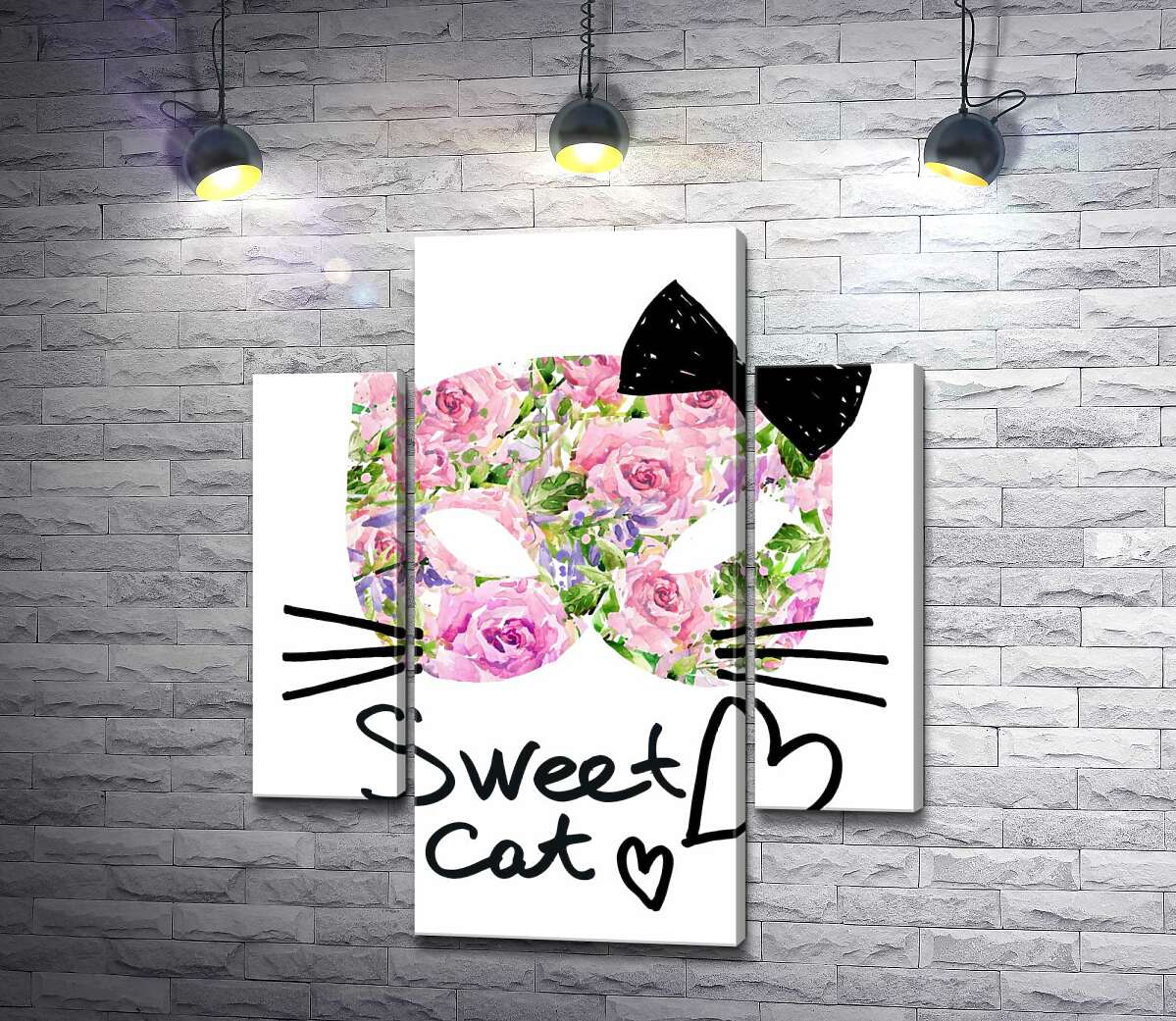 Модульная картина ArtPoster Розовая маска котика с надписью "sweet cat" 80x95 см Модуль №7
Модульная картина ArtPoster Розовая маска котика с надписью "sweet cat" 80x95 см Модуль №7