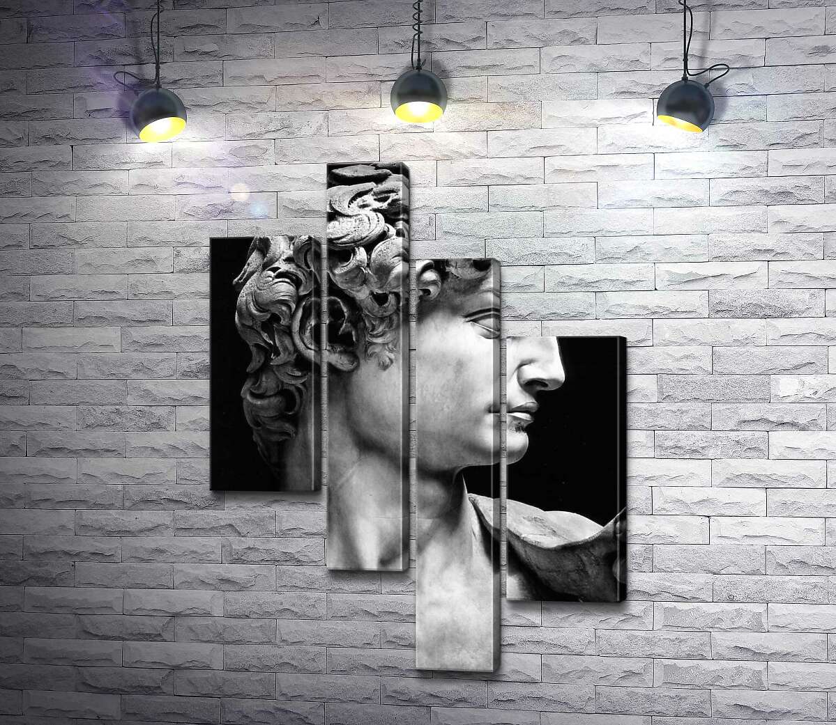 Модульная картина ArtPoster Профиль скульптуры Давида - Микеланджело Буонарроти (Michelangelo Buonarroti) 130x186 см Модуль №20
Модульная картина ArtPoster Профиль скульптуры Давида - Микеланджело Буонарроти (Michelangelo Buonarroti) 130x186 см Модуль №20