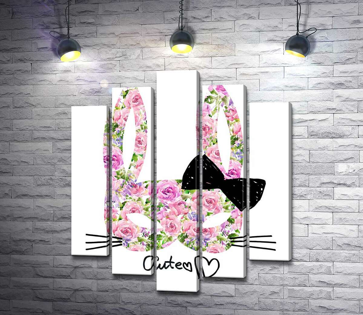 Модульная картина ArtPoster Розовая маска зайчика с надписью "cute" 100x120 см Модуль №26
Модульная картина ArtPoster Розовая маска зайчика с надписью "cute" 100x120 см Модуль №26