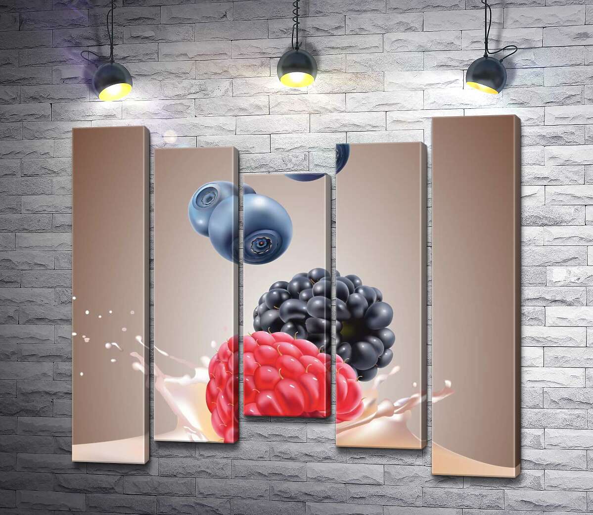 Модульная картина ArtPoster Свежие ягоды падают на нежно-белую поверхность молока 100x93 см Модуль №28
Модульная картина ArtPoster Свежие ягоды падают на нежно-белую поверхность молока 100x93 см Модуль №28