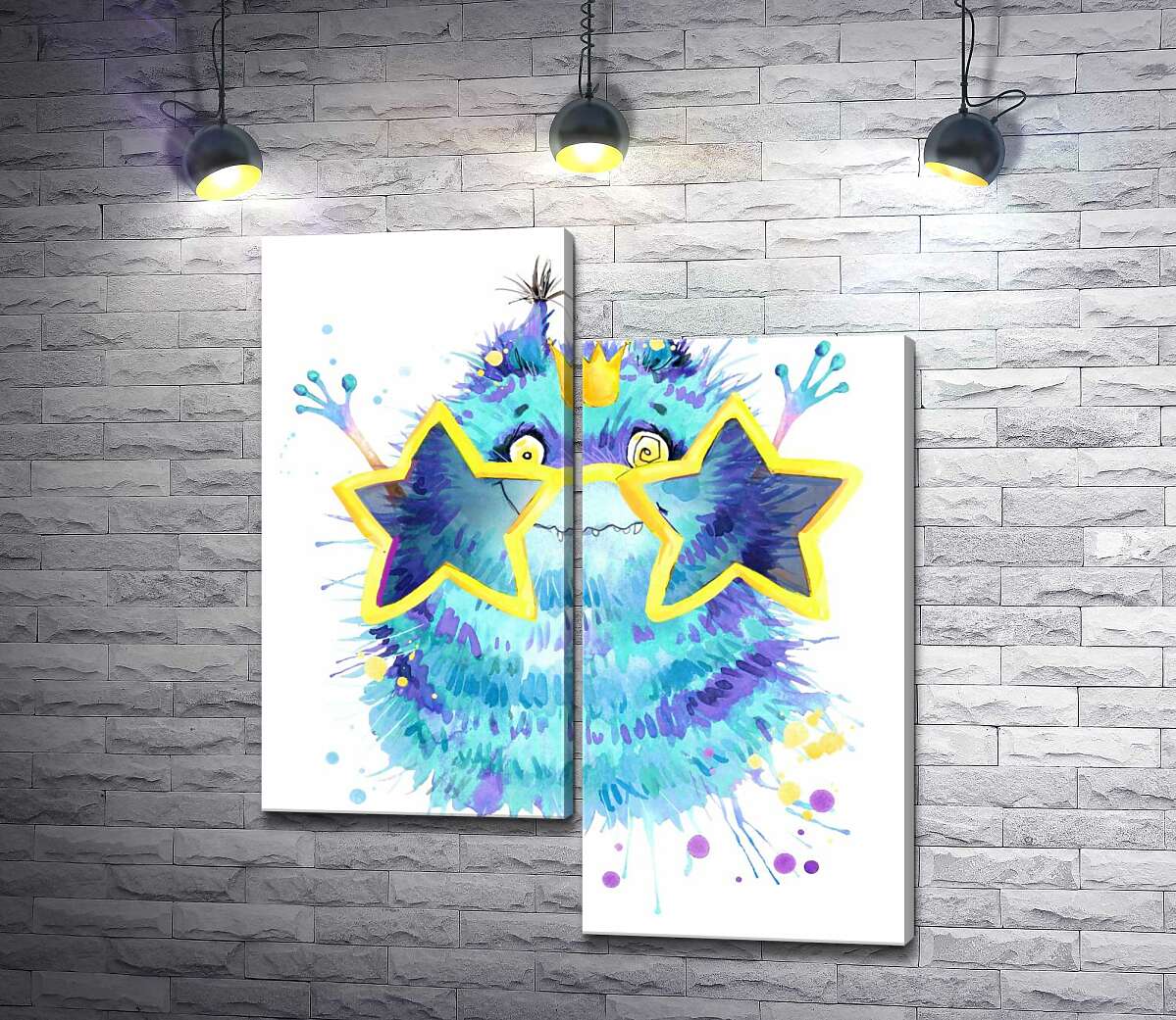 Модульная картина ArtPoster Пушистый голубой монстр в звездных очках 130x155 см Модуль №5
Модульная картина ArtPoster Пушистый голубой монстр в звездных очках 130x155 см Модуль №5