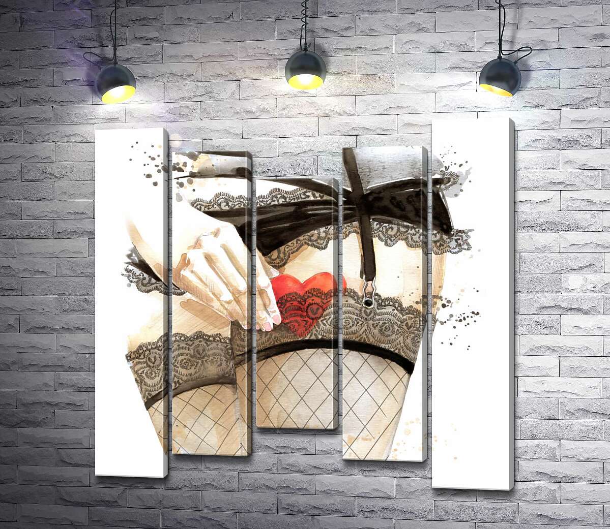 Модульная картина ArtPoster Сердце скрывается за прозрачную подвязку на ноге соблазнительной девушки 130x132 см Модуль №28
Модульная картина ArtPoster Сердце скрывается за прозрачную подвязку на ноге соблазнительной девушки 130x132 см Модуль №28