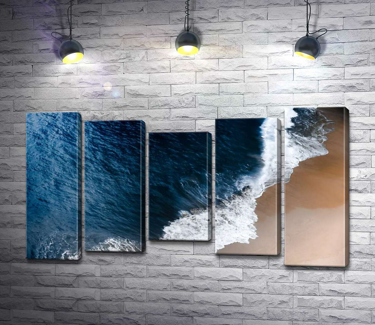 Модульная картина ArtPoster Сапфирная глубина океана поглощает желтый песок 130x74 см Модуль №28
Модульная картина ArtPoster Сапфирная глубина океана поглощает желтый песок 130x74 см Модуль №28