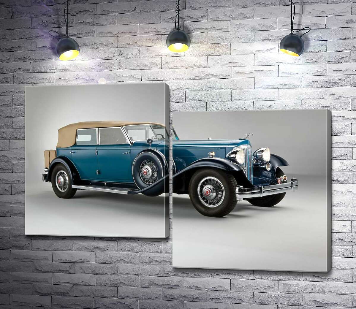 Модульная картина ArtPoster Синий автомобиль с откидным верхом 1932 года Packard Twin Six 130x88 см Модуль №5
Модульная картина ArtPoster Синий автомобиль с откидным верхом 1932 года Packard Twin Six 130x88 см Модуль №5