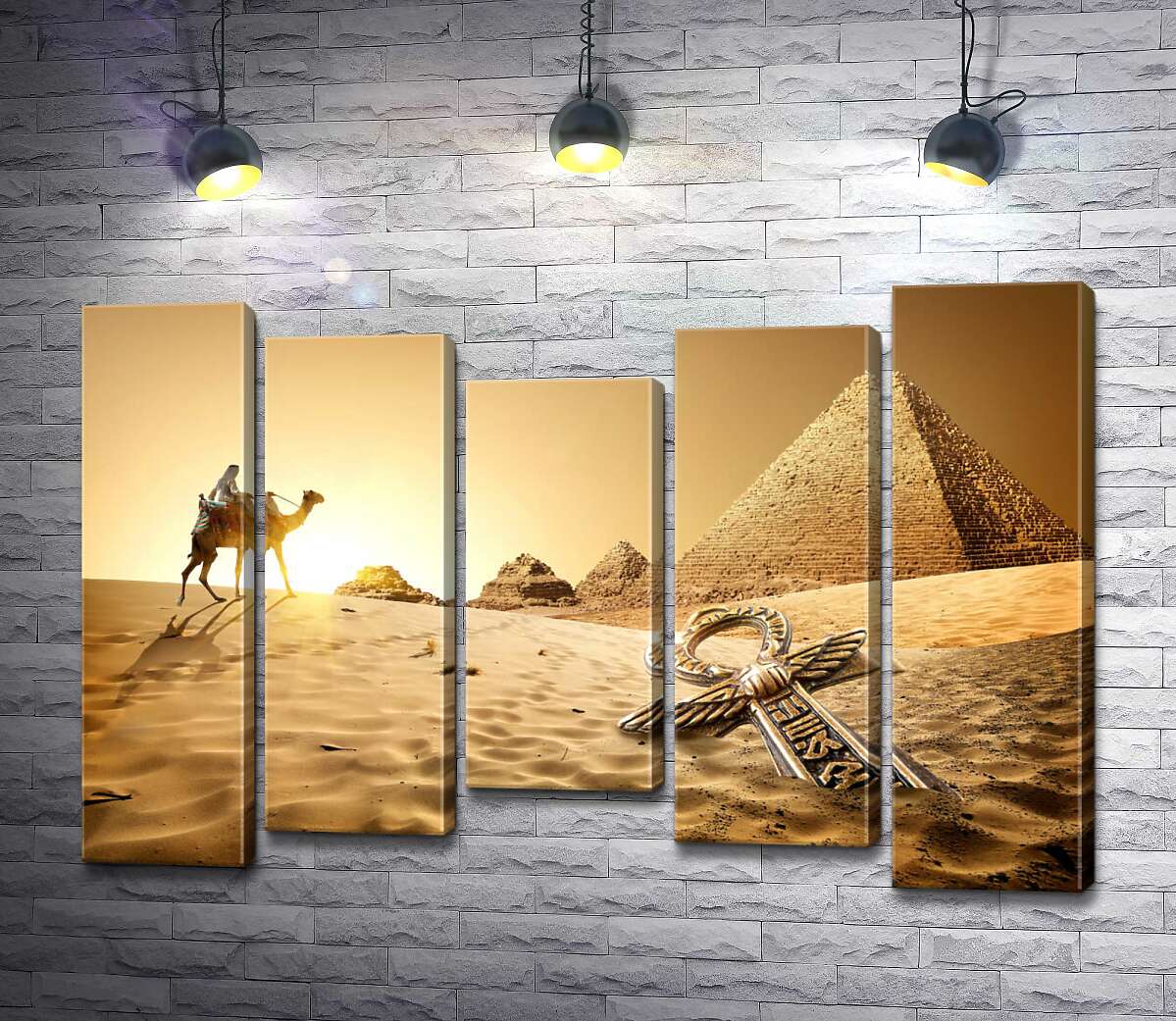 Модульная картина ArtPoster Символ жизни - анх в песках пустыни на фоне египетских пирамид 130x90 см Модуль №28
Модульная картина ArtPoster Символ жизни - анх в песках пустыни на фоне египетских пирамид 130x90 см Модуль №28