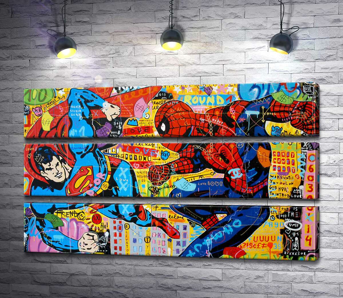 Модульная картина ArtPoster Супермен против Человека-паука (Superman vs Spider-Man) – Джисбар 105x60 см Модуль №13
Модульная картина ArtPoster Супермен против Человека-паука (Superman vs Spider-Man) – Джисбар 105x60 см Модуль №13
