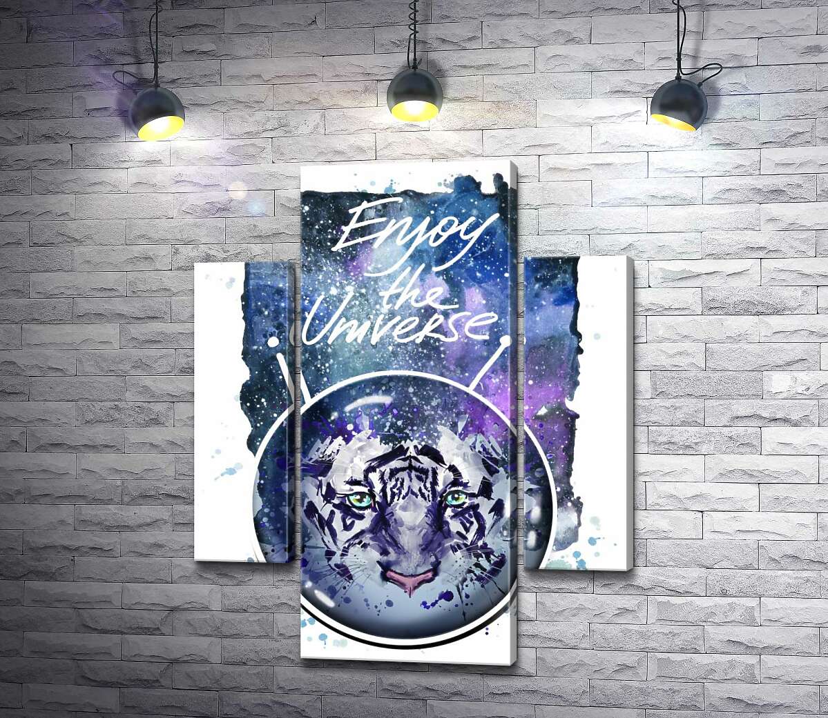 Модульная картина ArtPoster Силуэт белого тигра под надписью "Enjoy the Universe" 100x129 см Модуль №7
Модульная картина ArtPoster Силуэт белого тигра под надписью "Enjoy the Universe" 100x129 см Модуль №7