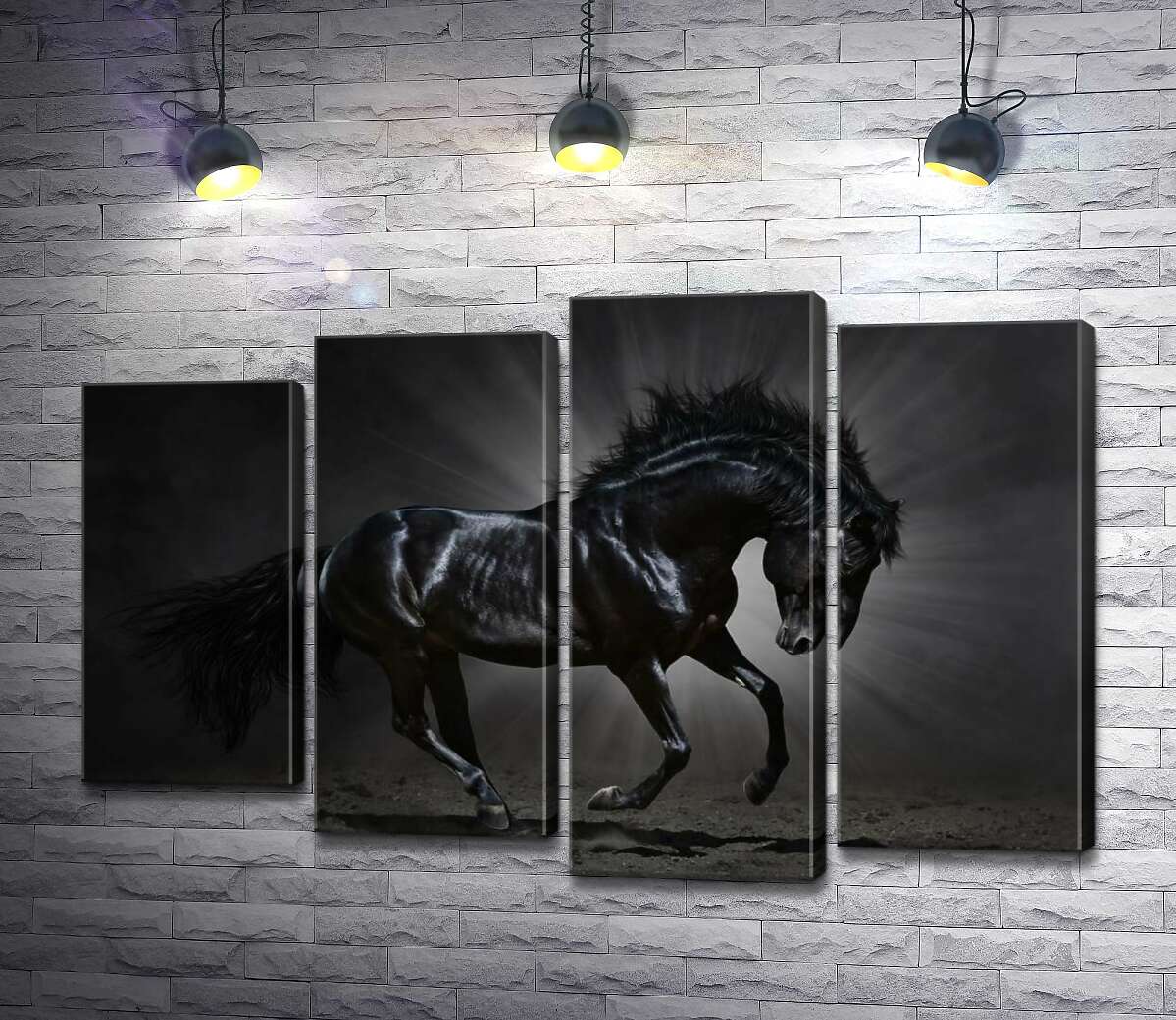 Модульная картина ArtPoster Сияюще-черный скакун в лучах света 132x88 см Модуль №21
Модульная картина ArtPoster Сияюще-черный скакун в лучах света 132x88 см Модуль №21