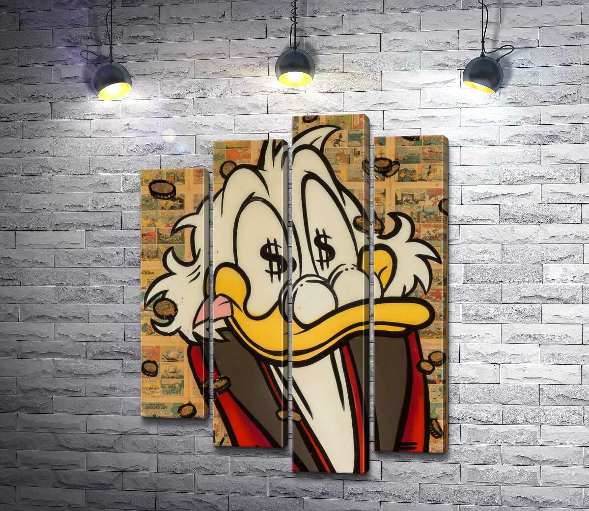 Модульная картина ArtPoster Счастье Скруджа (Happy Scrooge) – Алек Монополи (Alec Monopoly) 100x136 см Модуль №21
Модульная картина ArtPoster Счастье Скруджа (Happy Scrooge) – Алек Монополи (Alec Monopoly) 100x136 см Модуль №21