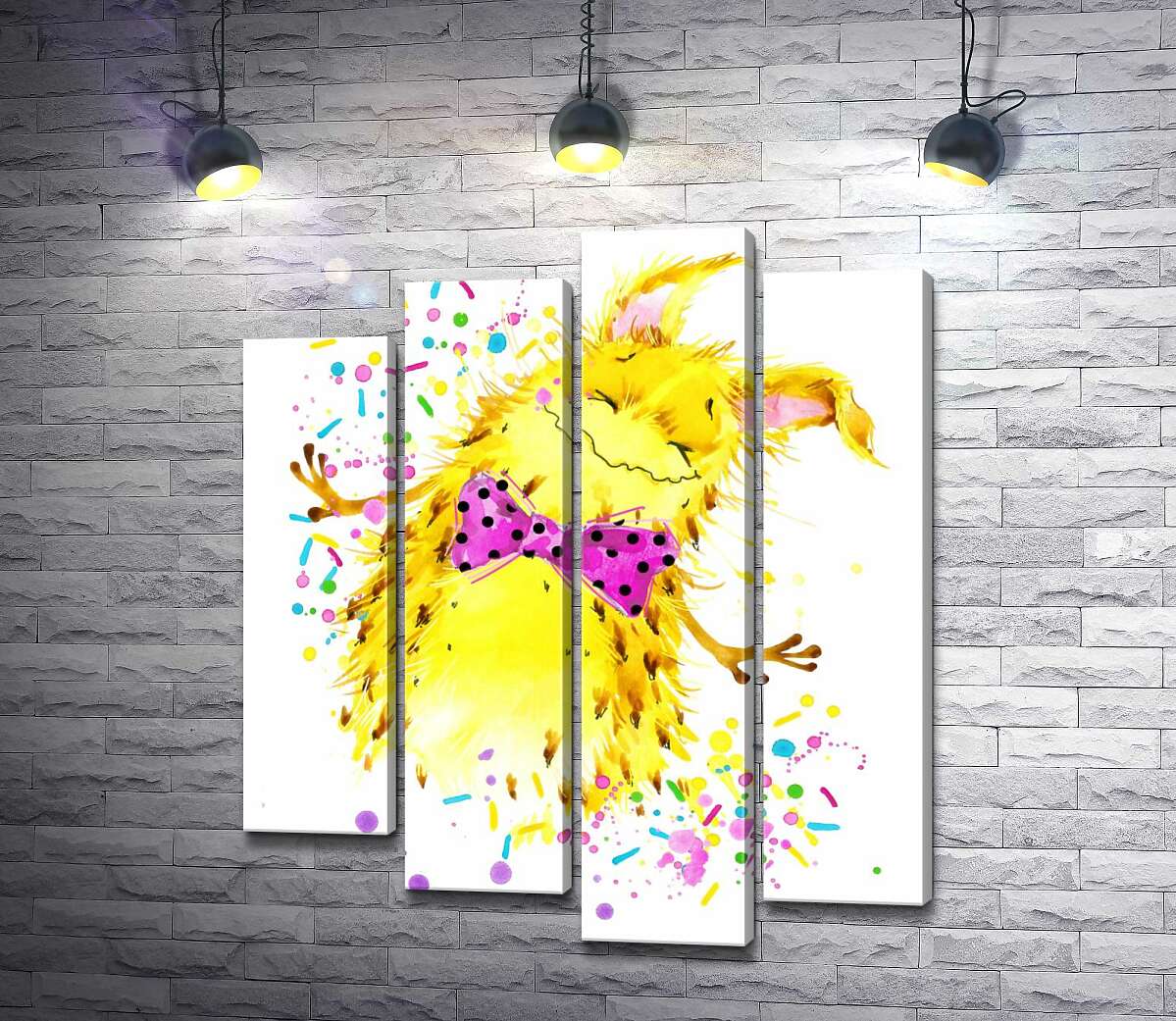 Модульная картина ArtPoster Счастливый желтый монстр с розовой бабочкой на шее 132x156 см Модуль №21
Модульная картина ArtPoster Счастливый желтый монстр с розовой бабочкой на шее 132x156 см Модуль №21