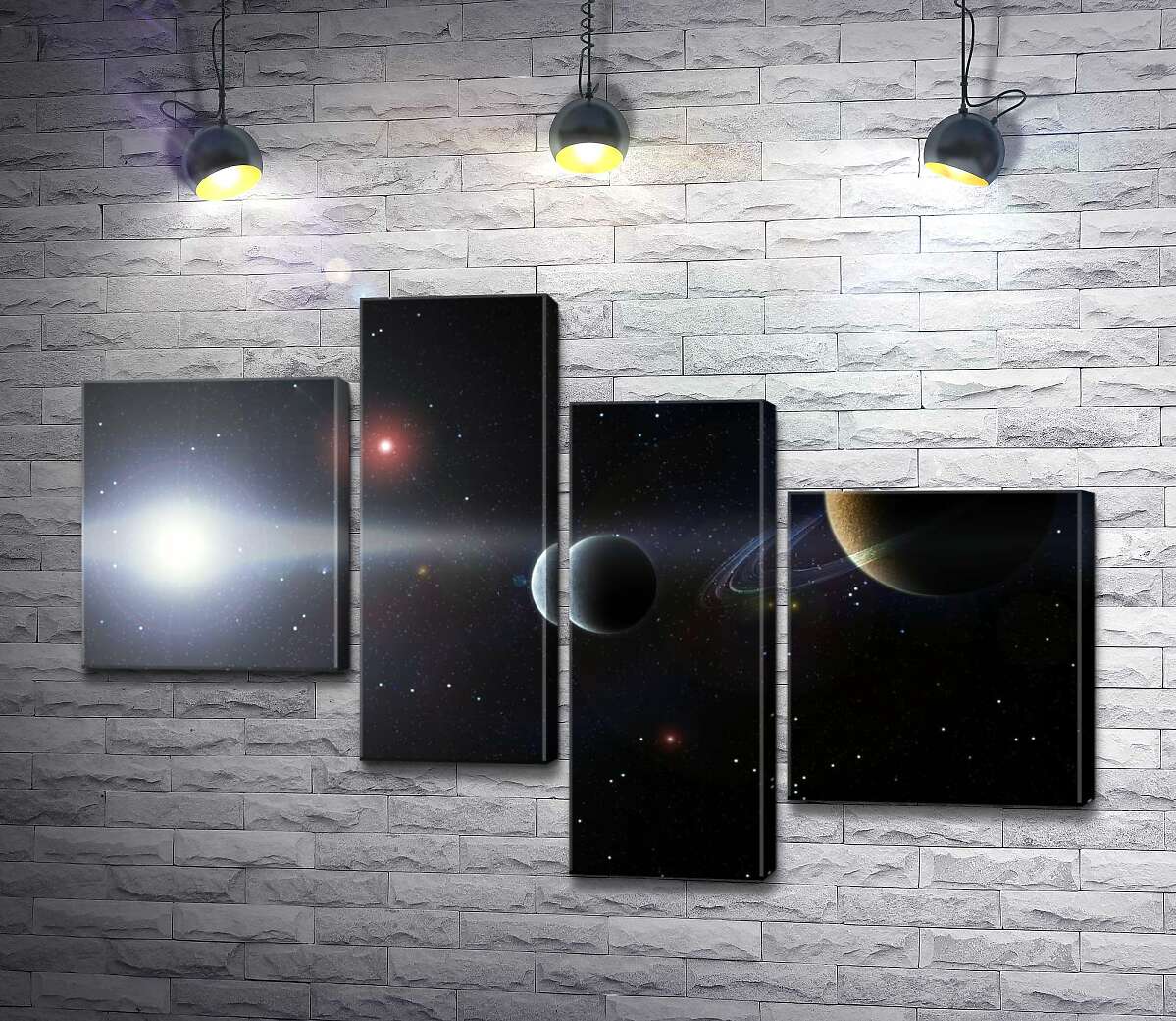 Модульная картина ArtPoster Силуэты планет в космическом пространстве 100x67 см Модуль №20
Модульная картина ArtPoster Силуэты планет в космическом пространстве 100x67 см Модуль №20