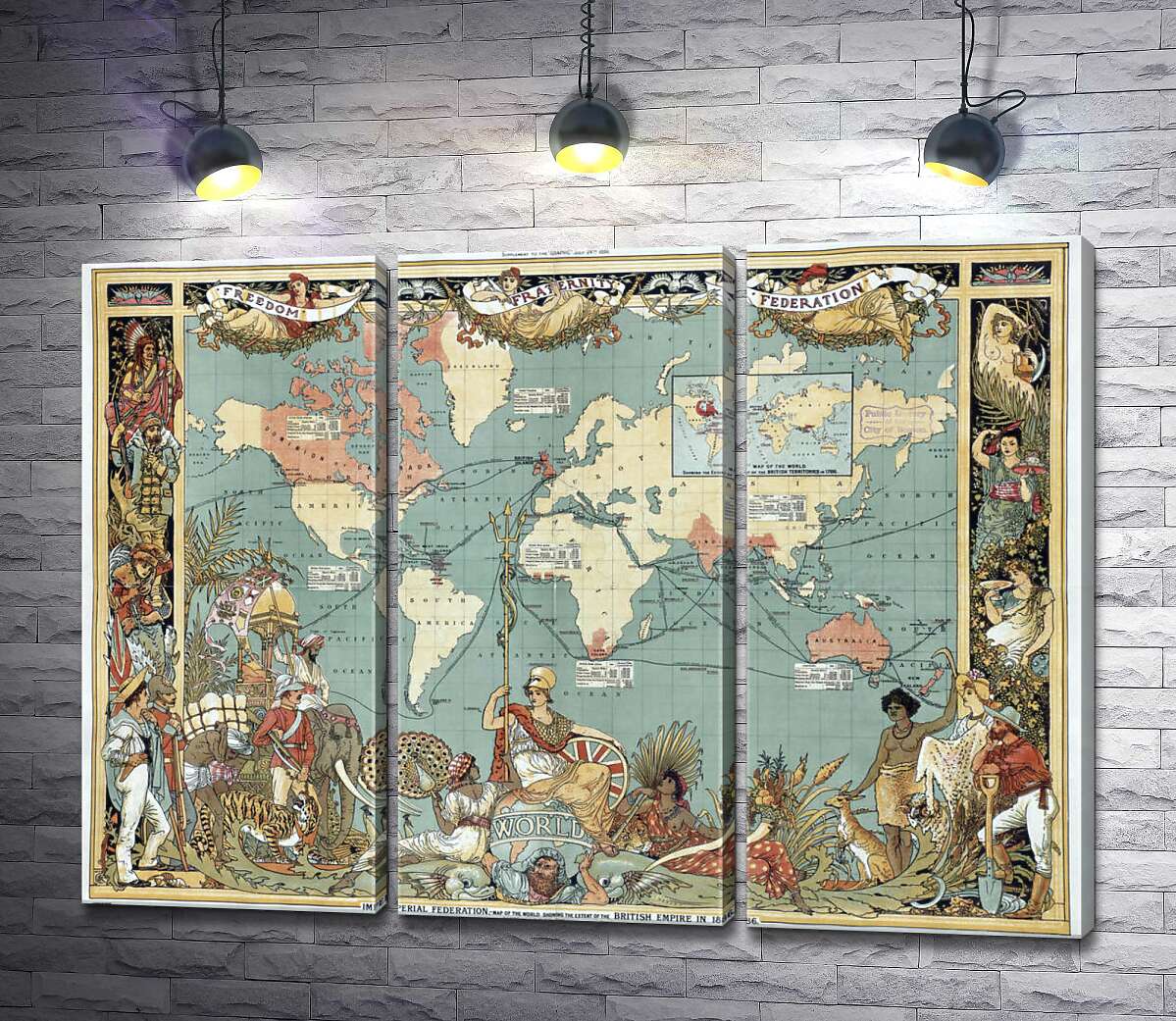 Модульная картина ArtPoster Старинная карта влияния Британской империи на страны мира в 1886 году 102x74 см Модуль №11
Модульная картина ArtPoster Старинная карта влияния Британской империи на страны мира в 1886 году 102x74 см Модуль №11