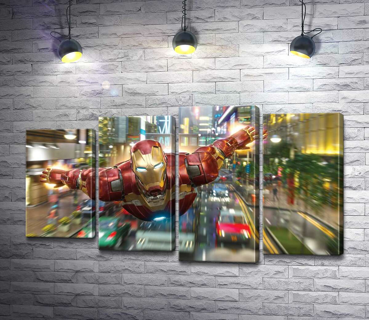 Модульная картина ArtPoster Супергерой Железный человек (Iron Man) летит над дорогой мегаполиса 100x58 см Модуль №21
Модульная картина ArtPoster Супергерой Железный человек (Iron Man) летит над дорогой мегаполиса 100x58 см Модуль №21