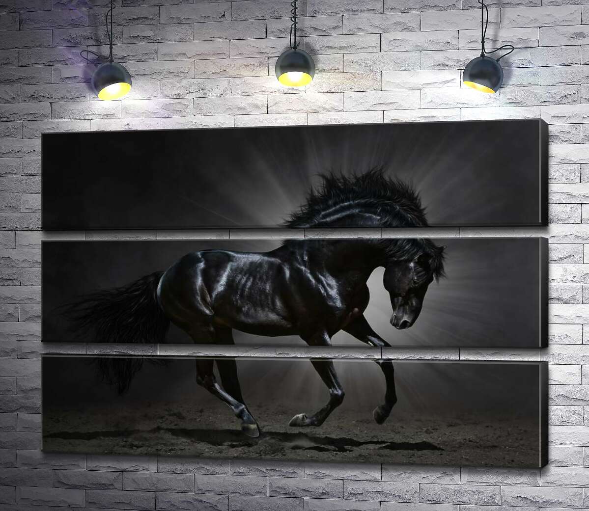 Модульная картина ArtPoster Сияюще-черный скакун в лучах света 130x87 см Модуль №13
Модульная картина ArtPoster Сияюще-черный скакун в лучах света 130x87 см Модуль №13