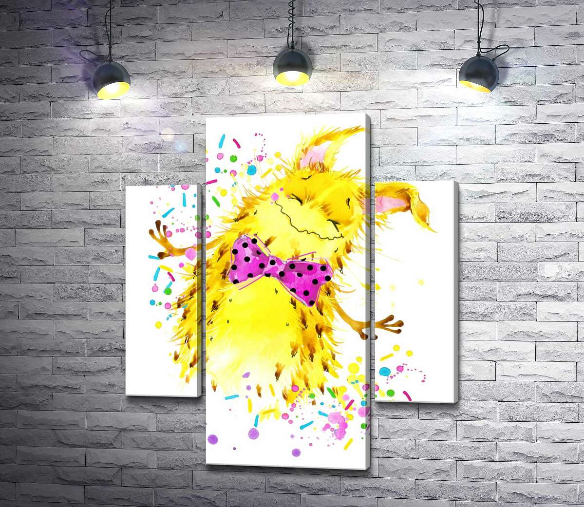 Модульная картина ArtPoster Счастливый желтый монстр с розовой бабочкой на шее 131x155 см Модуль №7
Модульная картина ArtPoster Счастливый желтый монстр с розовой бабочкой на шее 131x155 см Модуль №7