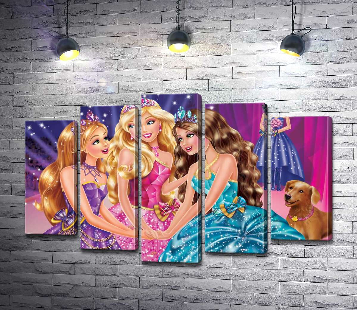 Модульная картина ArtPoster Три подруги Блэр, Хайли и Айла на постере к мультфильму "Барби: Академия принцесс" (Barbie: Princess Charm School) 130x86 см Модуль №26
Модульная картина ArtPoster Три подруги Блэр, Хайли и Айла на постере к мультфильму "Барби: Академия принцесс" (Barbie: Princess Charm School) 130x86 см Модуль №26