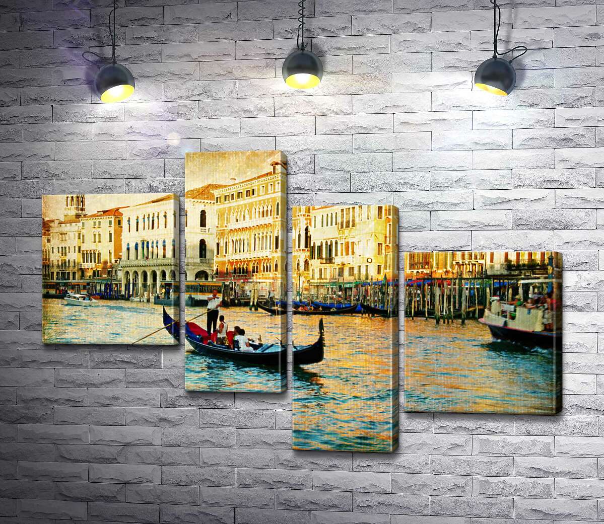 Модульная картина ArtPoster Туристы на гондоле осматривают пышные венецианские дома 130x89 см Модуль №20
Модульная картина ArtPoster Туристы на гондоле осматривают пышные венецианские дома 130x89 см Модуль №20