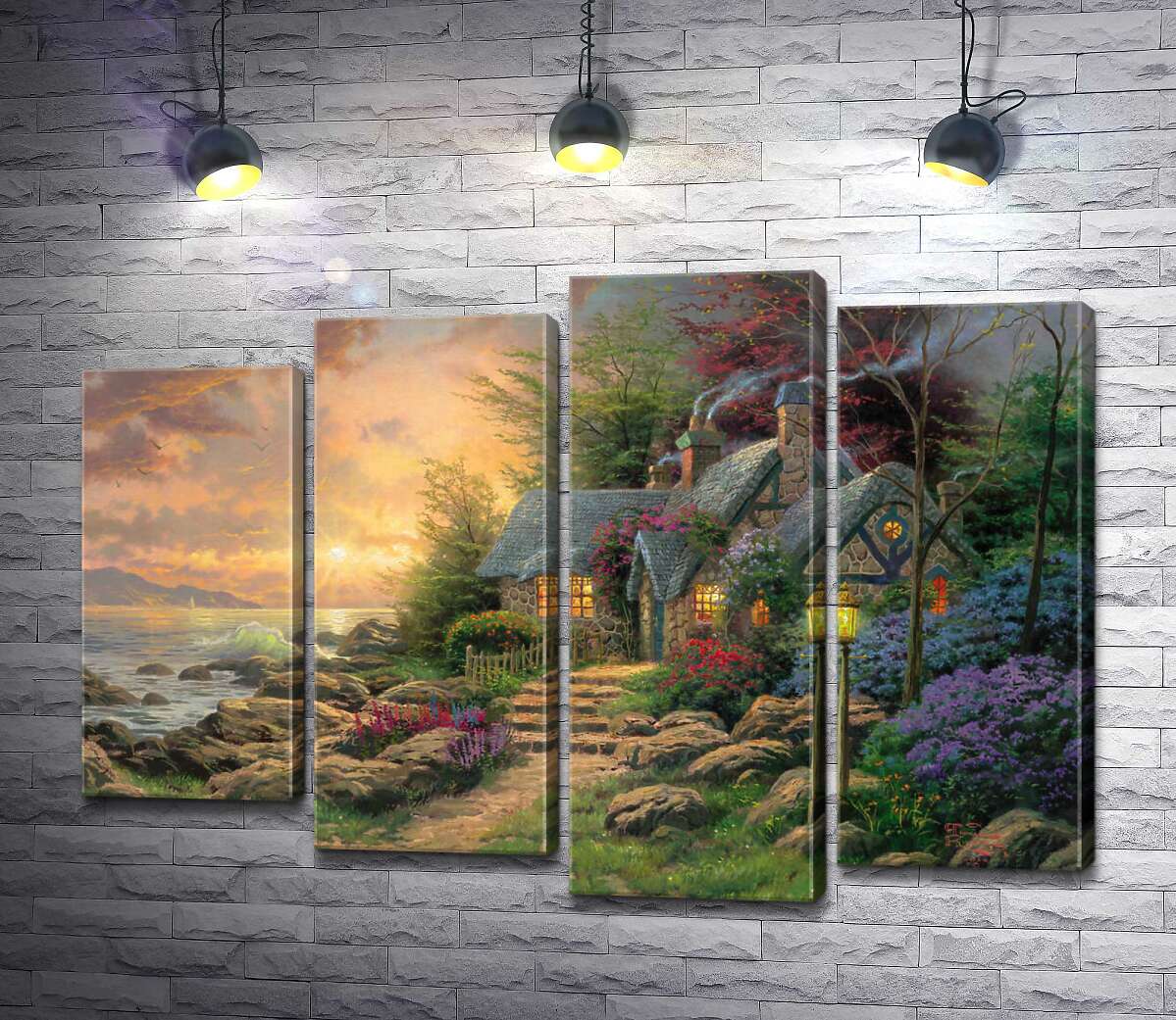 Модульная картина ArtPoster Укрытие на берегу моря (Seaside Hideaway) - Томас Кинкейд (Thomas Kinkade) 132x93 см Модуль №21
Модульная картина ArtPoster Укрытие на берегу моря (Seaside Hideaway) - Томас Кинкейд (Thomas Kinkade) 132x93 см Модуль №21