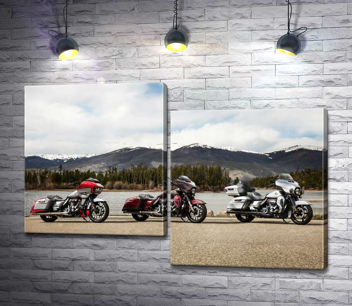 Модульная картина ArtPoster Три мотоцикла Harley-Davidson Road Glide стоят на берегу реки 100x67 см Модуль №5
Модульная картина ArtPoster Три мотоцикла Harley-Davidson Road Glide стоят на берегу реки 100x67 см Модуль №5
