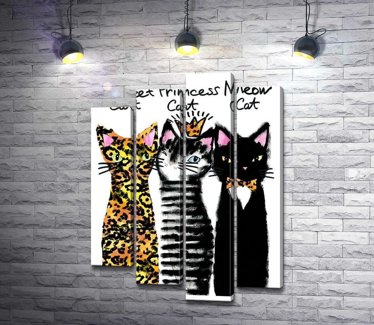 Модульная картина ArtPoster Три кота с леопардовыми элементами 132x179 см Модуль №21
Модульная картина ArtPoster Три кота с леопардовыми элементами 132x179 см Модуль №21