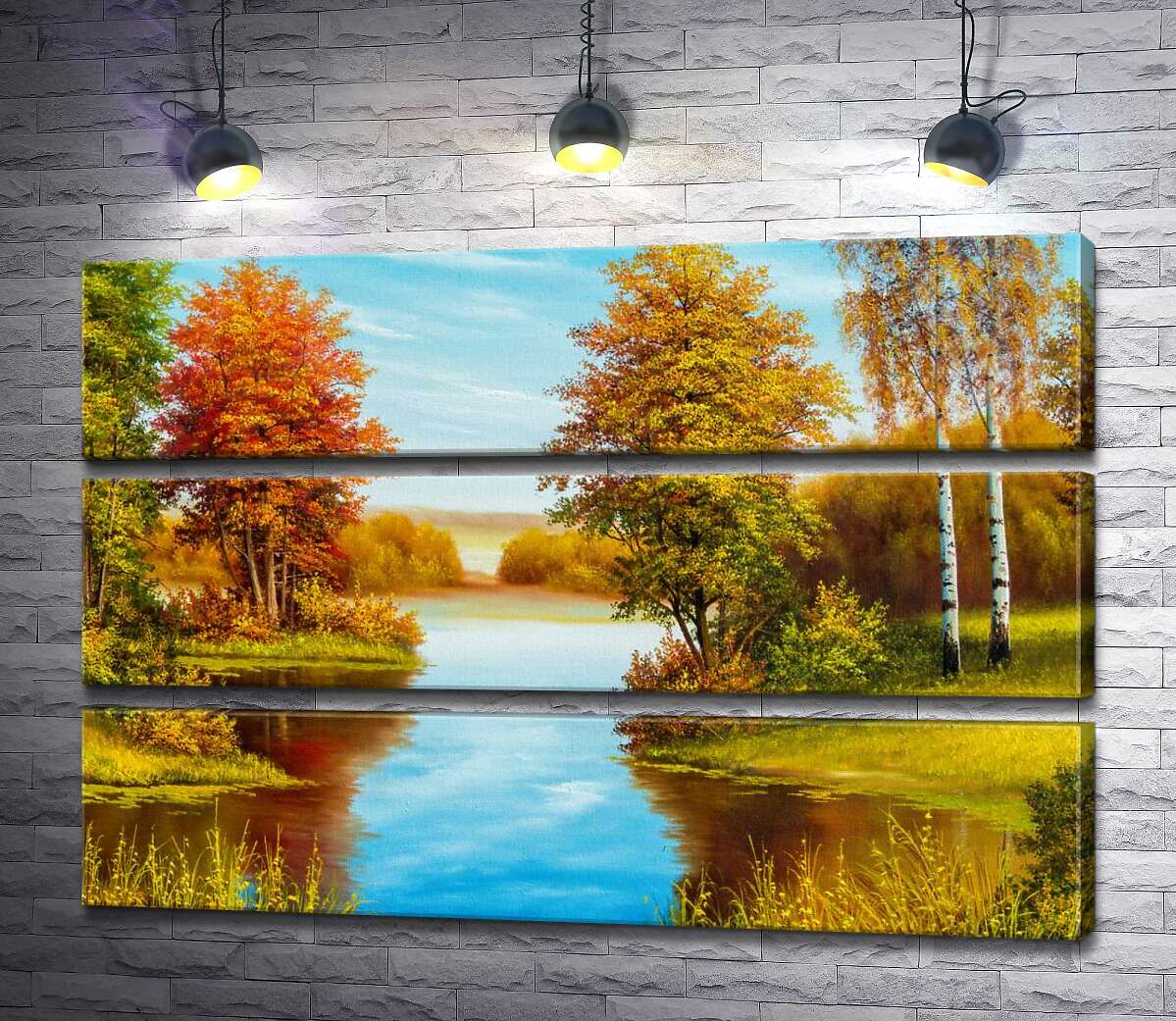 Модульная картина ArtPoster Теплый осенний день на берегу лесной реки 130x87 см Модуль №13
Модульная картина ArtPoster Теплый осенний день на берегу лесной реки 130x87 см Модуль №13