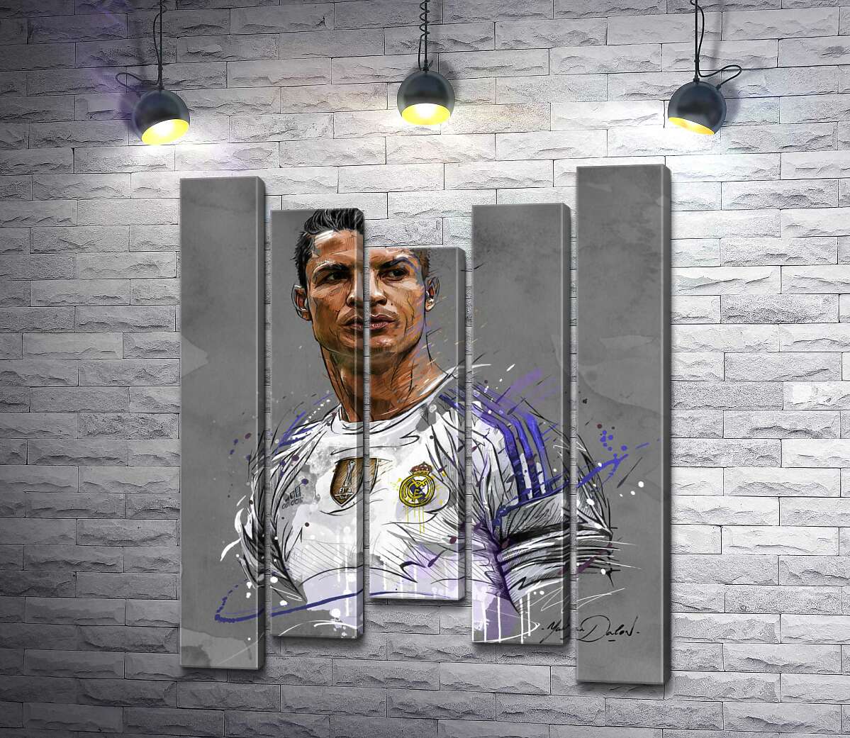 Модульная картина ArtPoster Футболист "Реал Мадрида" (Real Madrid) Криштиану Роналду (Cristiano Ronaldo) смотрит вдаль 100x123 см Модуль №28
Модульная картина ArtPoster Футболист "Реал Мадрида" (Real Madrid) Криштиану Роналду (Cristiano Ronaldo) смотрит вдаль 100x123 см Модуль №28
