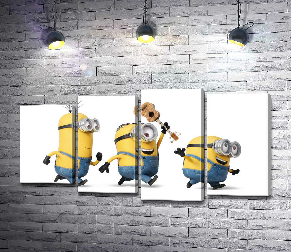 Модульная картина ArtPoster Три веселых миньона бегут хулиганить 132x69 см Модуль №21
Модульная картина ArtPoster Три веселых миньона бегут хулиганить 132x69 см Модуль №21