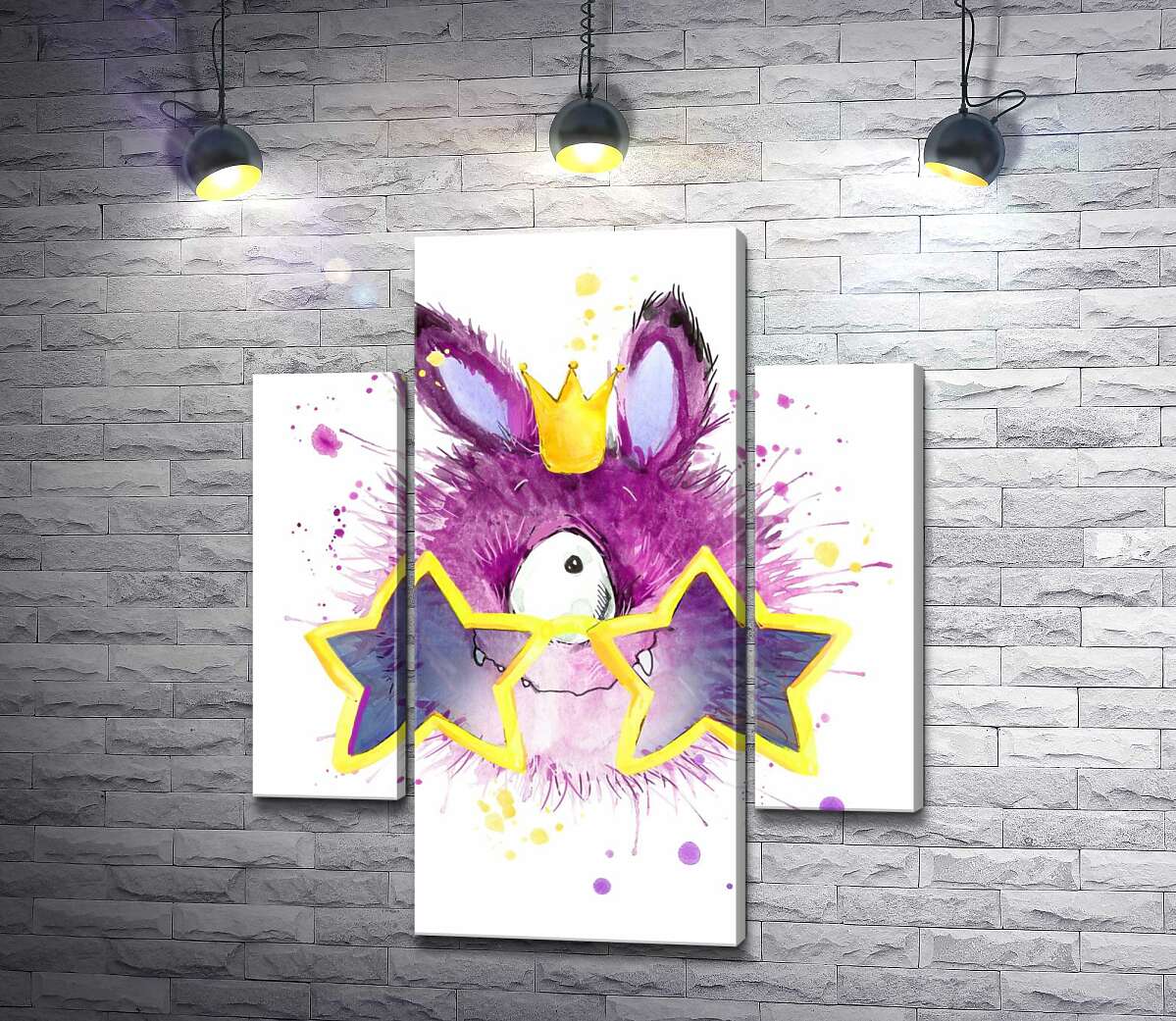 Модульная картина ArtPoster Фиолетовый циклоп в короне и очках 131x155 см Модуль №7
Модульная картина ArtPoster Фиолетовый циклоп в короне и очках 131x155 см Модуль №7