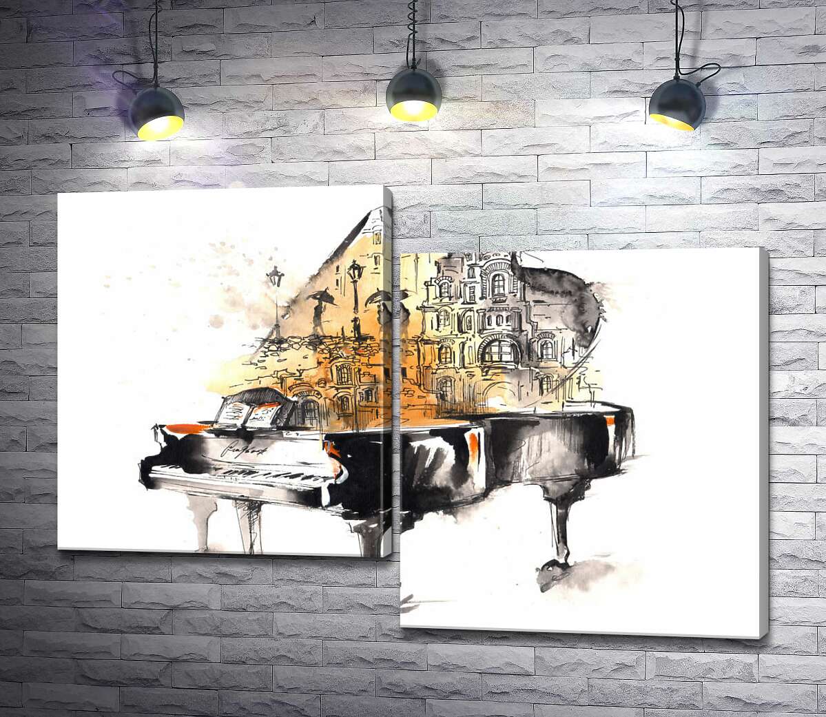 Модульная картина ArtPoster Улица дождливого города на силуэте рояля 130x90 см Модуль №5
Модульная картина ArtPoster Улица дождливого города на силуэте рояля 130x90 см Модуль №5