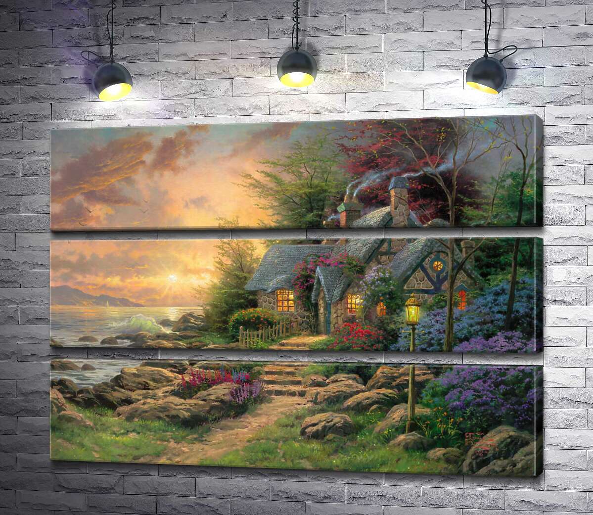 Модульная картина ArtPoster Укрытие на берегу моря (Seaside Hideaway) - Томас Кинкейд (Thomas Kinkade) 130x93 см Модуль №13
Модульная картина ArtPoster Укрытие на берегу моря (Seaside Hideaway) - Томас Кинкейд (Thomas Kinkade) 130x93 см Модуль №13
