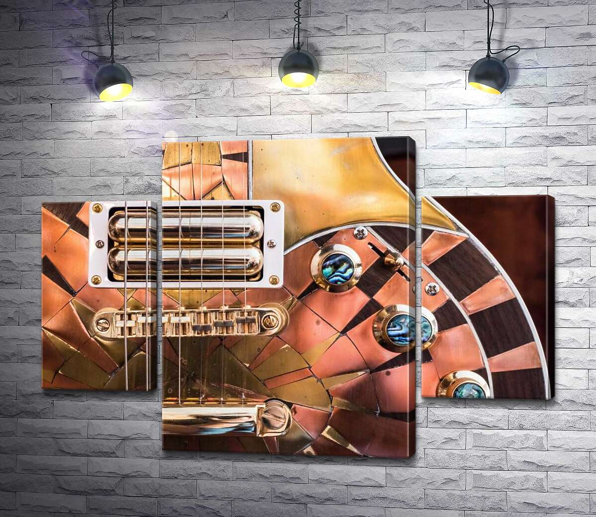 Модульная картина ArtPoster Электрогитара, стилизованная металлом и камнями 80x55 см Модуль №7
Модульная картина ArtPoster Электрогитара, стилизованная металлом и камнями 80x55 см Модуль №7