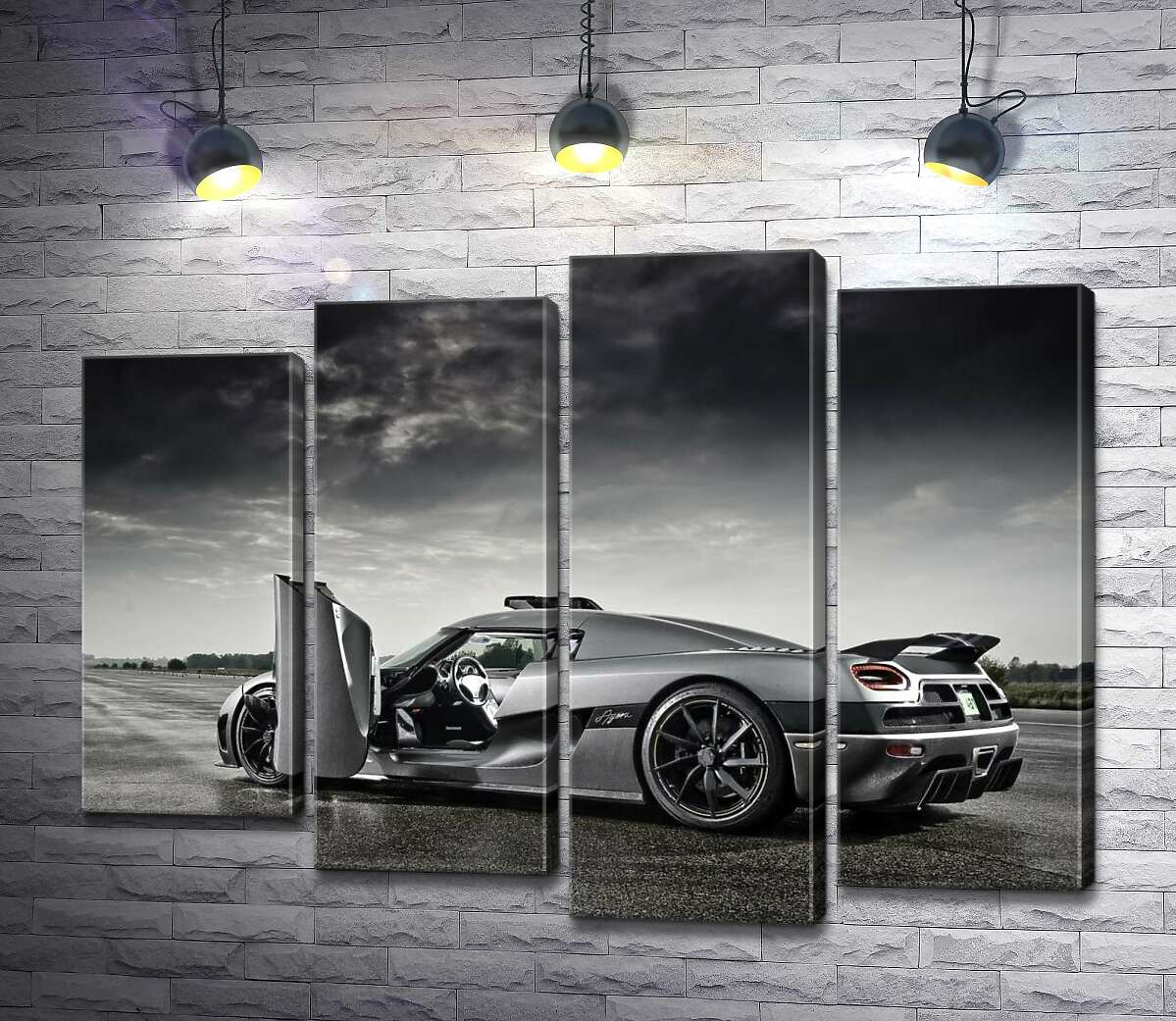 Модульная картина ArtPoster Шведский гиперкар Koenigsegg Agera под переливами грозовых облаков 100x77 см Модуль №21
Модульная картина ArtPoster Шведский гиперкар Koenigsegg Agera под переливами грозовых облаков 100x77 см Модуль №21
