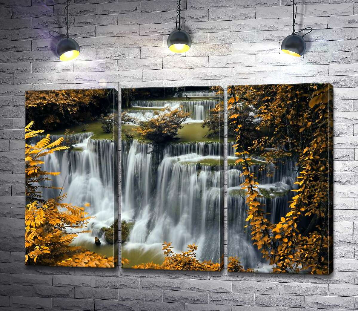 Модульная картина ArtPoster Шумный водопад в обрамлении золота осеннего леса 132x87 см Модуль №11
Модульная картина ArtPoster Шумный водопад в обрамлении золота осеннего леса 132x87 см Модуль №11