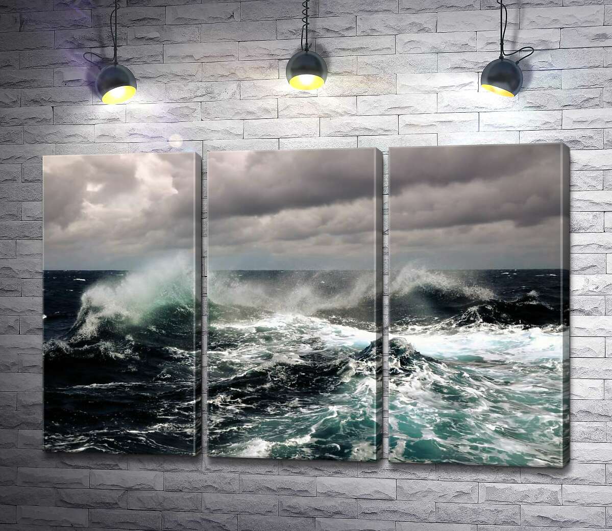 Модульная картина ArtPoster Штормовые волны бушуют в темных водах океана 102x66 см Модуль №11
Модульная картина ArtPoster Штормовые волны бушуют в темных водах океана 102x66 см Модуль №11