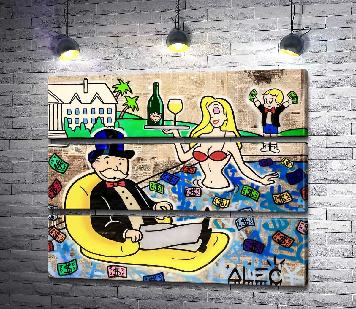 Модульная картина ArtPoster Цветной денежный бассейн (Colorful Money Pool) – Алек Монополи (Alec Monopoly) 130x105 см Модуль №13
Модульная картина ArtPoster Цветной денежный бассейн (Colorful Money Pool) – Алек Монополи (Alec Monopoly) 130x105 см Модуль №13