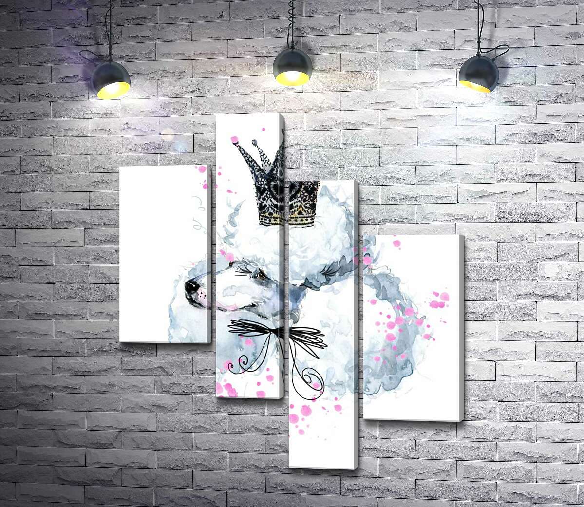 Модульная картина ArtPoster Элегантный пудель с ажурной короной на голове 100x119 см Модуль №20
Модульная картина ArtPoster Элегантный пудель с ажурной короной на голове 100x119 см Модуль №20