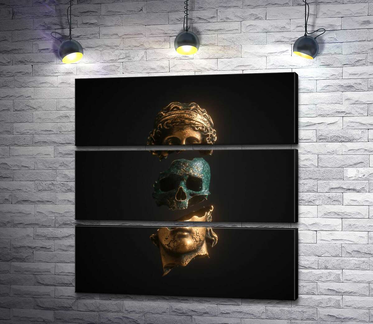 Модульная картина ArtPoster Что внутри: медный череп в бронзовой статуе греческого героя 130x132 см Модуль №13
Модульная картина ArtPoster Что внутри: медный череп в бронзовой статуе греческого героя 130x132 см Модуль №13