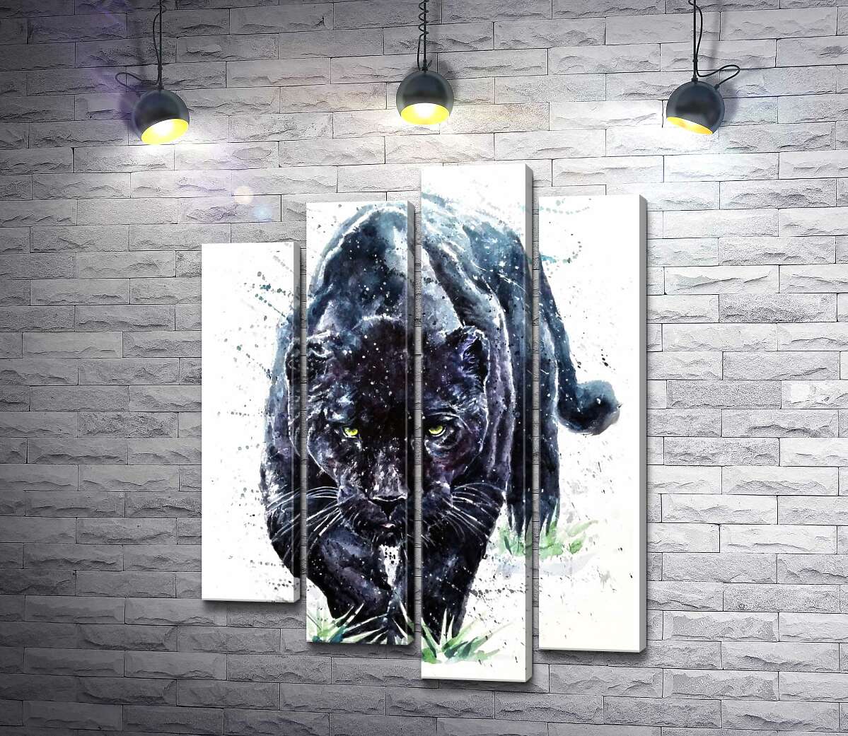 Модульная картина ArtPoster Черная пантера не спеша крадется по ковру травы 80x109 см Модуль №21
Модульная картина ArtPoster Черная пантера не спеша крадется по ковру травы 80x109 см Модуль №21