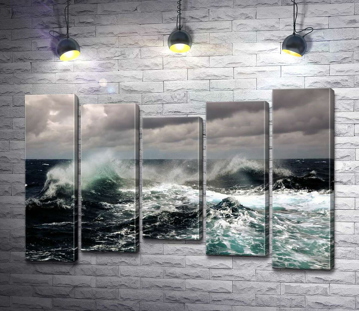 Модульная картина ArtPoster Штормовые волны бушуют в темных водах океана 100x68 см Модуль №28
Модульная картина ArtPoster Штормовые волны бушуют в темных водах океана 100x68 см Модуль №28