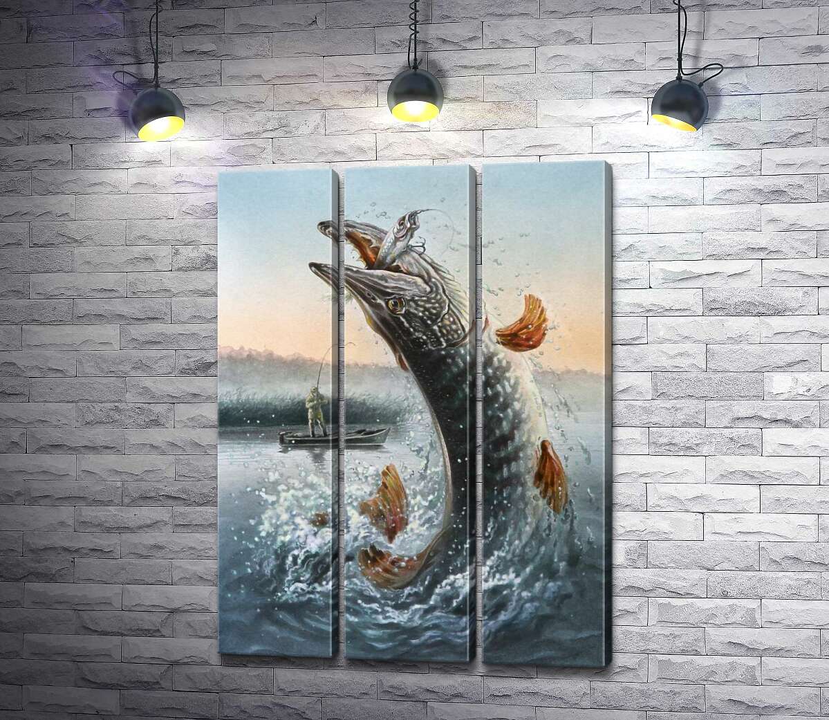 Модульная картина ArtPoster Щука выпрыгнула из воды, ловя приманку 132x184 см Модуль №11
Модульная картина ArtPoster Щука выпрыгнула из воды, ловя приманку 132x184 см Модуль №11