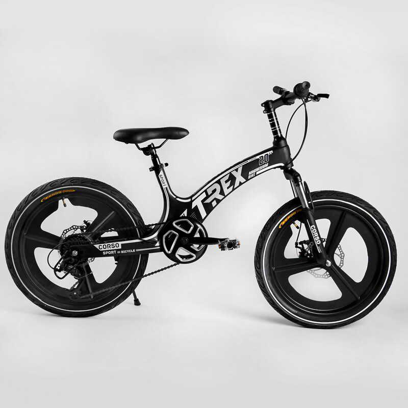 Детский спортивный велосипед 20’’ CORSO «T-REX» TR-66205 магниевая рама, оборудование MicroShift, 7 скоростей, Чёрный с белым
Детский спортивный велосипед 20’’ CORSO «T-REX» TR-66205 магниевая рама, оборудование MicroShift, 7 скоростей, Чёрный с белым