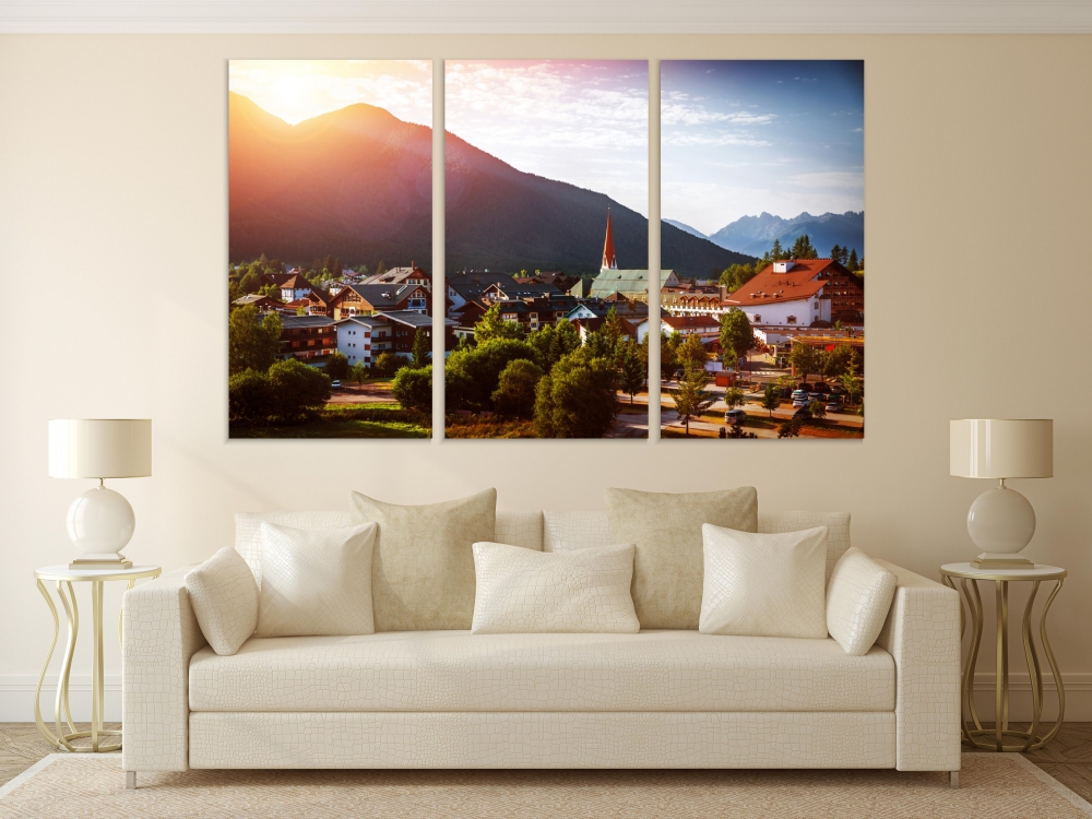 Картина на холсте Модульные Модульная картина Beautiful City Mountains 3 картины 70х140 см.
Картина на холсте Модульные Модульная картина Beautiful City Mountains 3 картины 70х140 см.