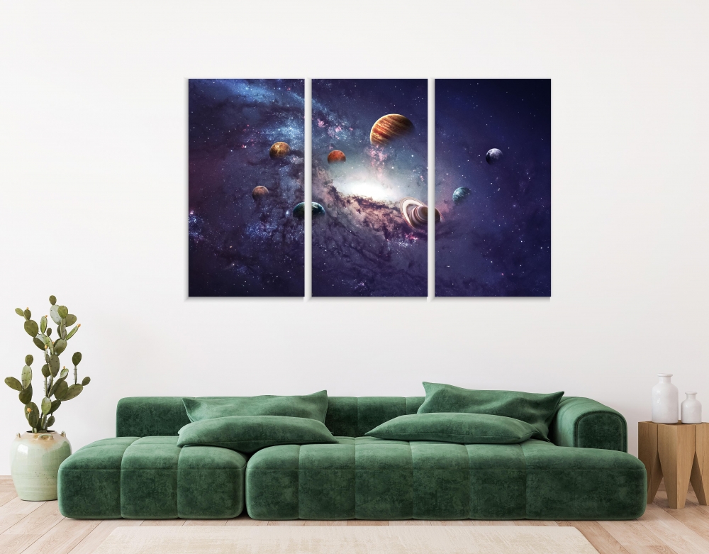 Картина на холсте Модульные Модульная картина Creation Of Planets Of The Solar System 3 картины 30х60 см.
Картина на холсте Модульные Модульная картина Creation Of Planets Of The Solar System 3 картины 30х60 см.
