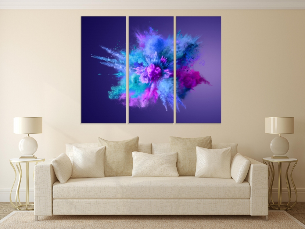 Картина на холсте Модульные Модульная картина Explosion Of Blue And Purple Dust 3 картины 40х80 см.
Картина на холсте Модульные Модульная картина Explosion Of Blue And Purple Dust 3 картины 40х80 см.