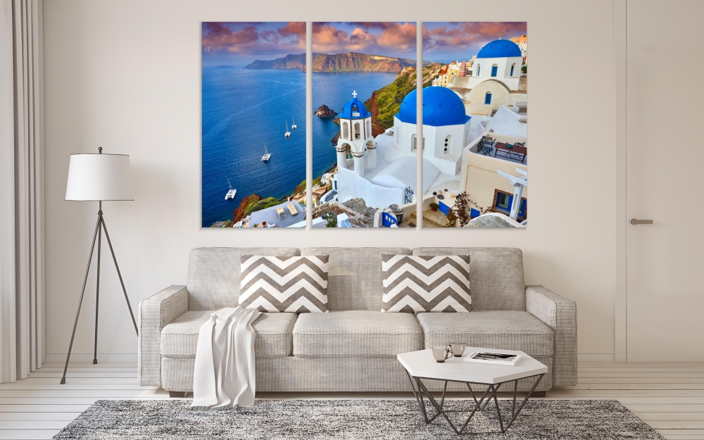 Картина на холсте Модульные Модульная картина Santorini Island Greece 3 картины 60х120 см.
Картина на холсте Модульные Модульная картина Santorini Island Greece 3 картины 60х120 см.