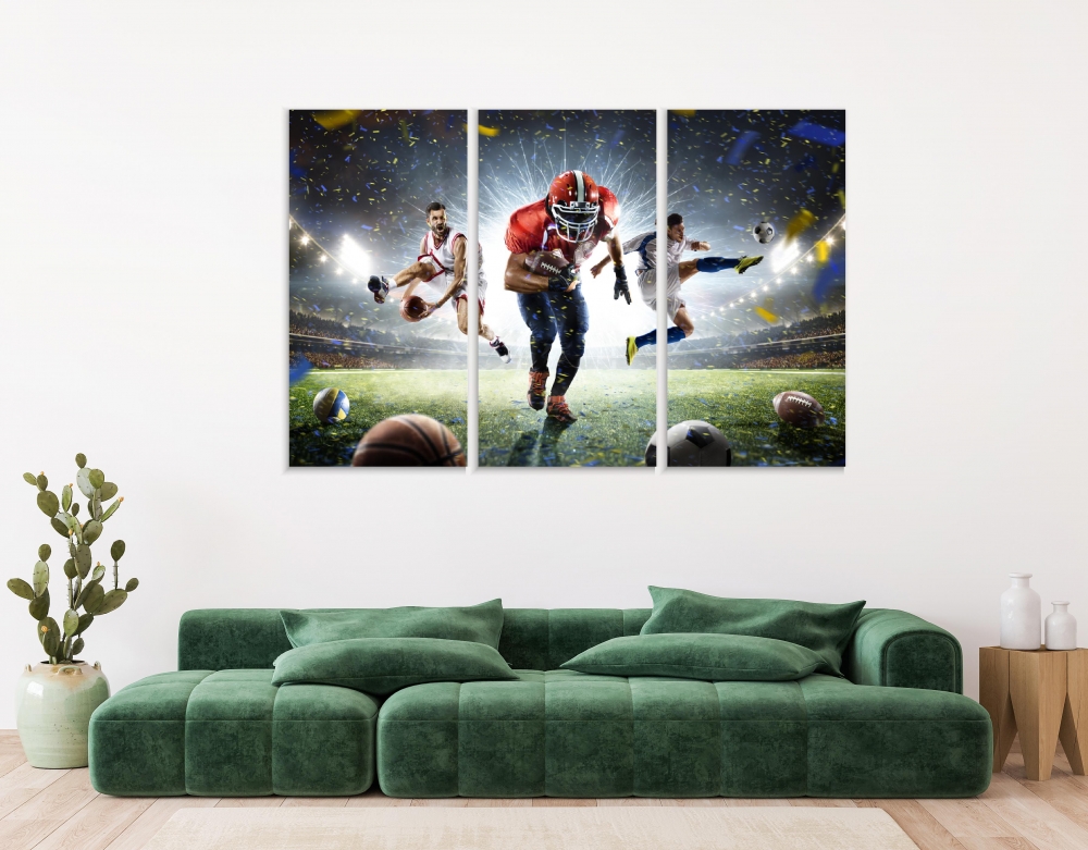 Картина на холсте Модульные Модульная картина Multi Sports Happy Players 3 картины 25х50 см.
Картина на холсте Модульные Модульная картина Multi Sports Happy Players 3 картины 25х50 см.